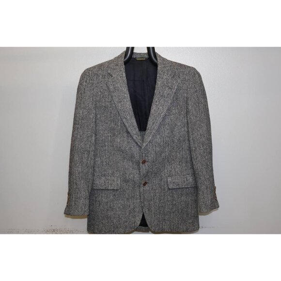 Vintage HARRIS TWEED by Palm Beach Blazer Men's Gray Wool